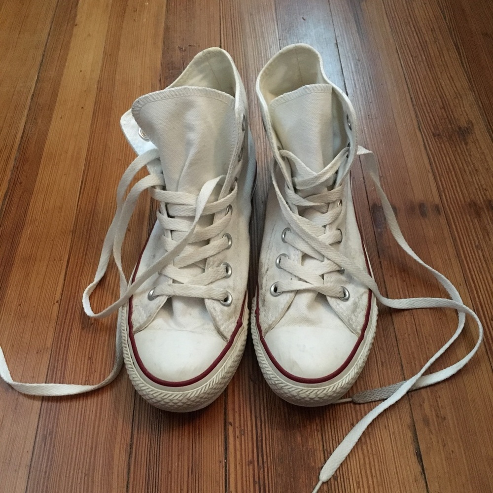 White Converse High-Tops